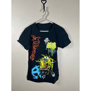 SpongeBob SquarePants T-Shirt Size Small Y2K Nickelodeon TV Characters Novelty